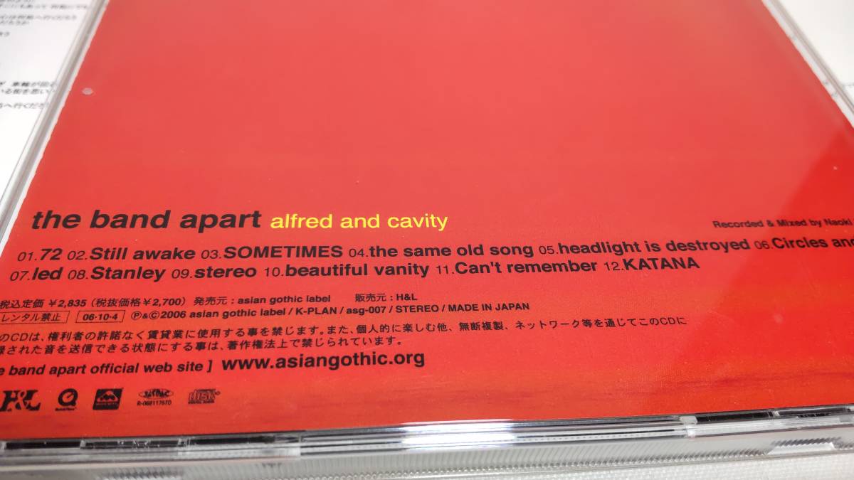 D2939 『CD』　　the band apart / alfred and cavity　　帯付_画像3
