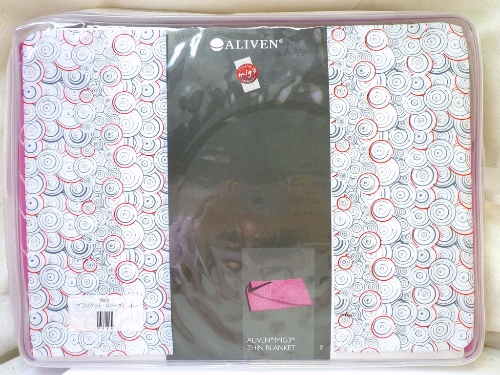  new goods unopened a live nALIVEN blanket rose 80×110 small size single MIG3 far infrared Vaio ceramic anti-bacterial case in veru⑥