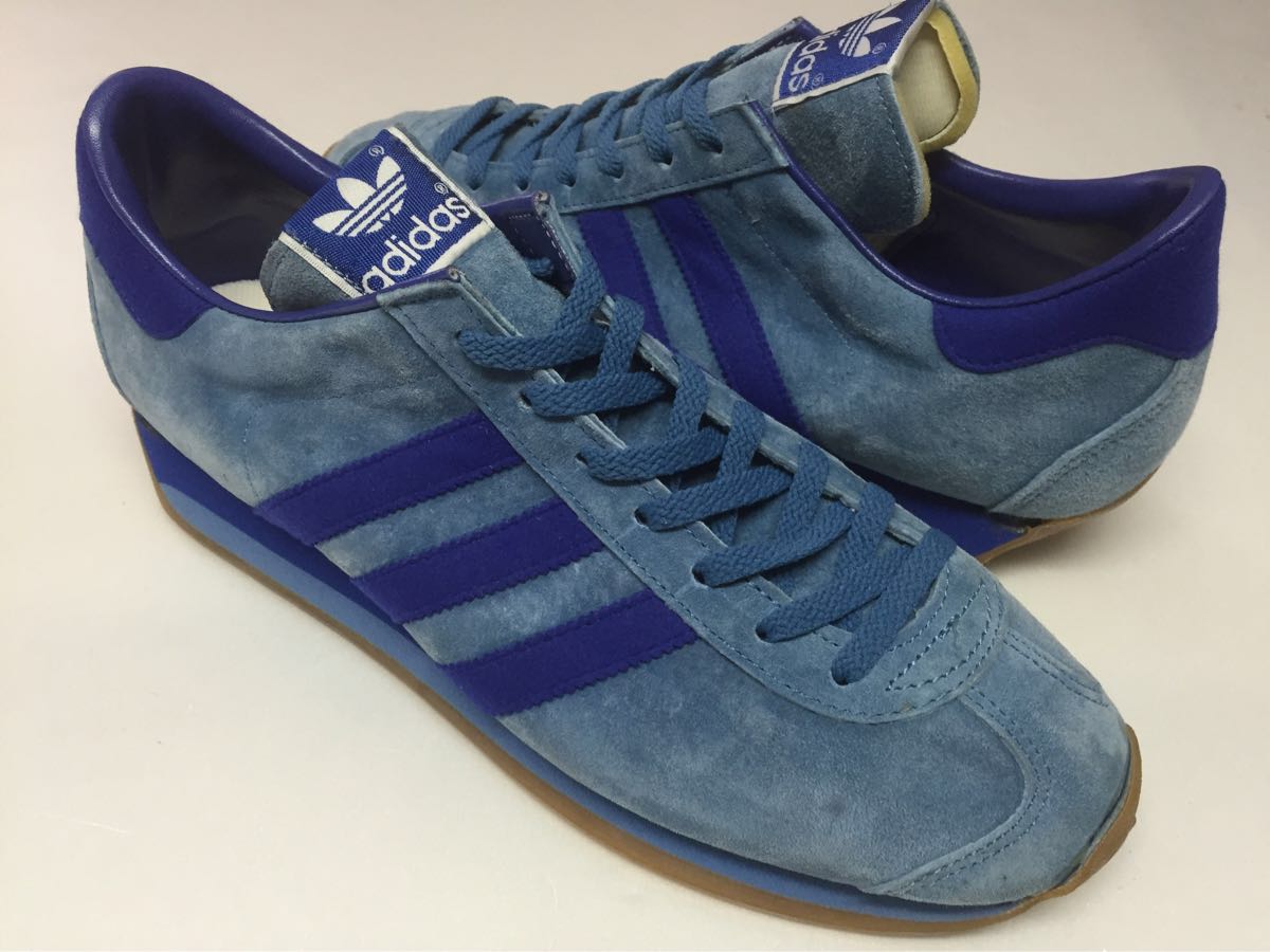 rare dead 94 year made in Japan ADIDAS COUNTRY Adidas Country suede blue JP26: Real Yahoo auction salling