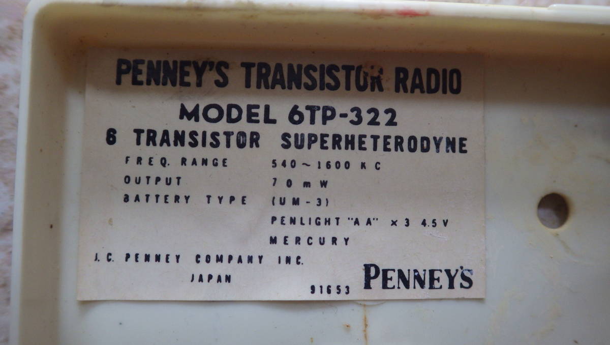 RADIO 6TP-322 PENNEYs