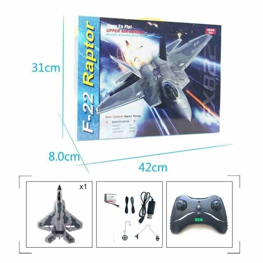  new goods * DYF0032019 new RC F-22 fly glider 2.4 gram 2CH RC airplane fixation wing .Z