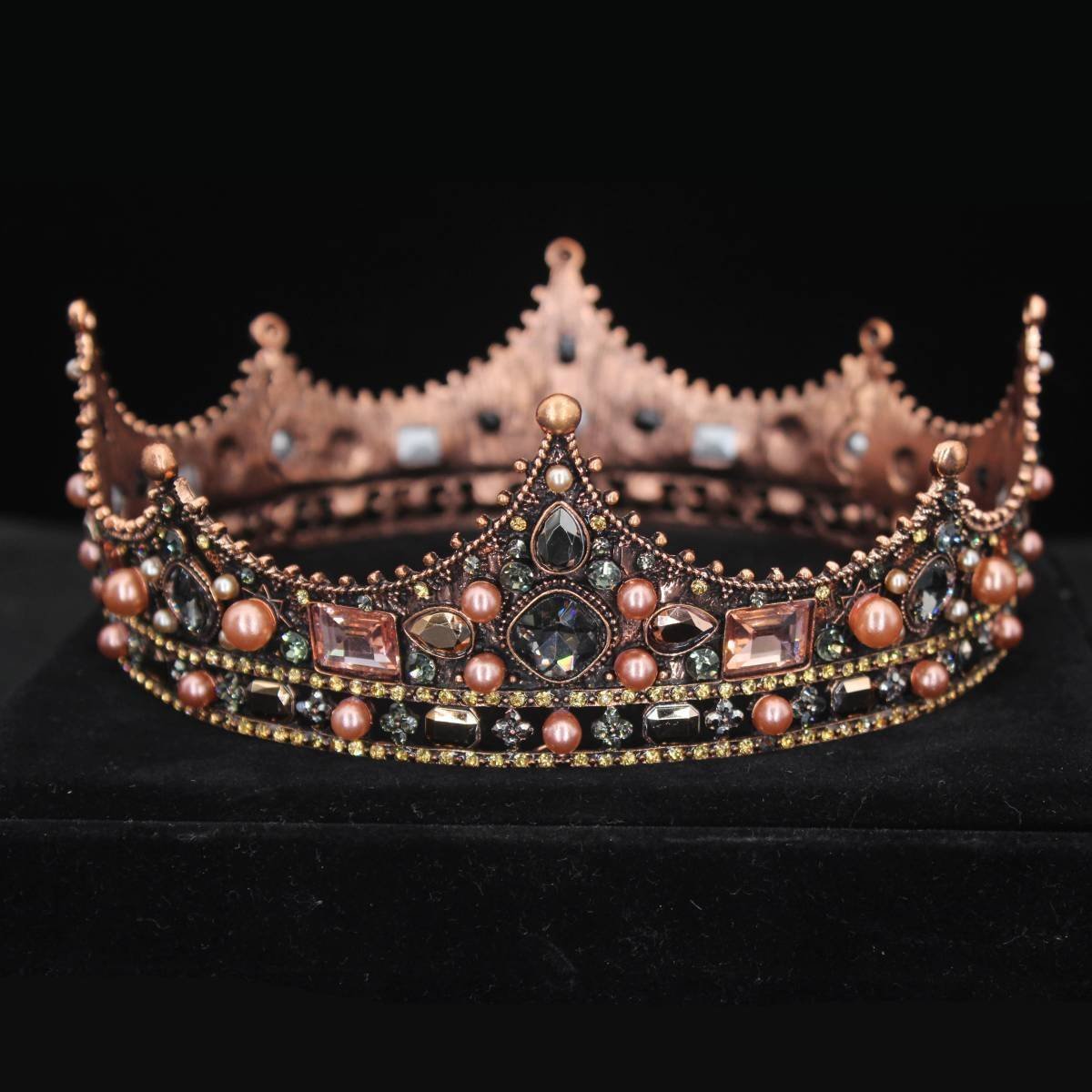  prompt decision ) elegant Vintage Crown head dress wedding ba lock style ..u Eddie ng antique head jewelry accessory 