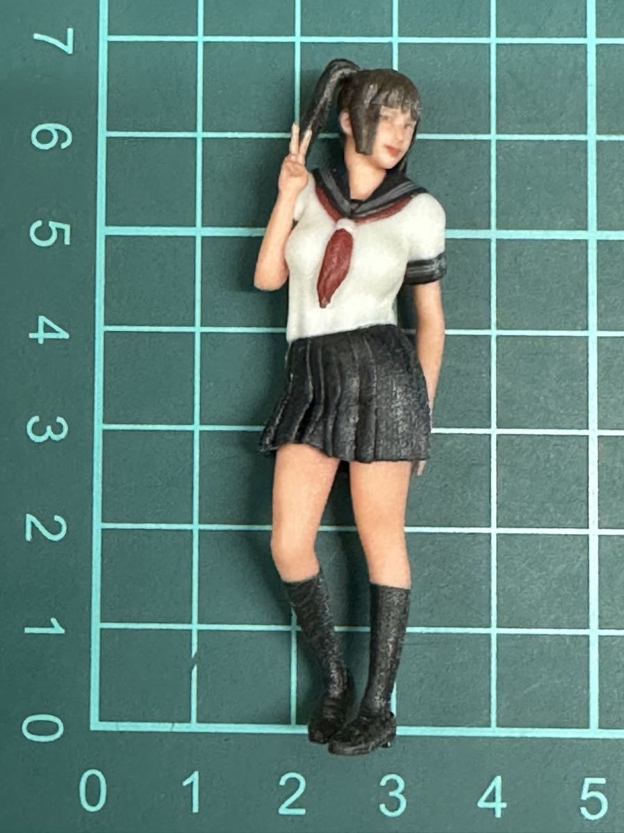 1/24☆jk17☆女子高生☆フィギュア☆ミニカーに☆1/64より大☆リアル