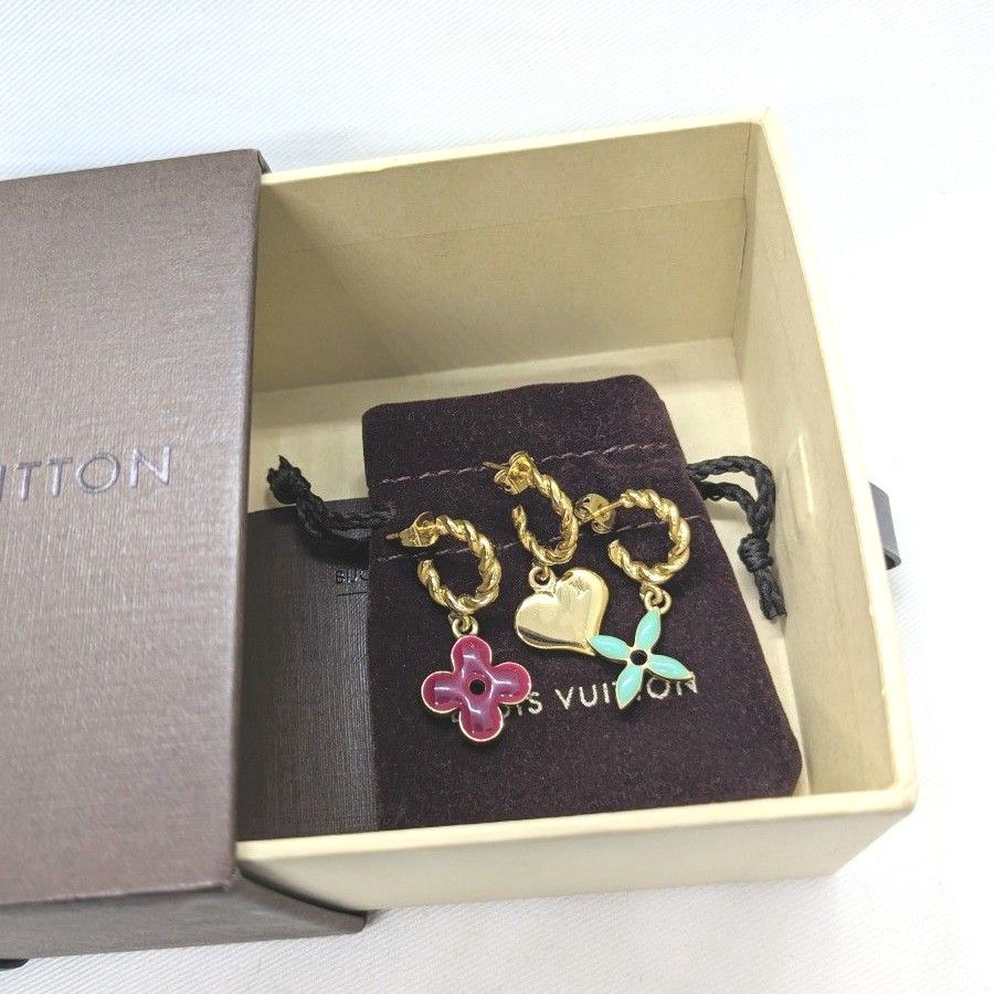 希少 美品 ルイヴィトン ブックルドレイユ スイート ピアス 保存袋 箱