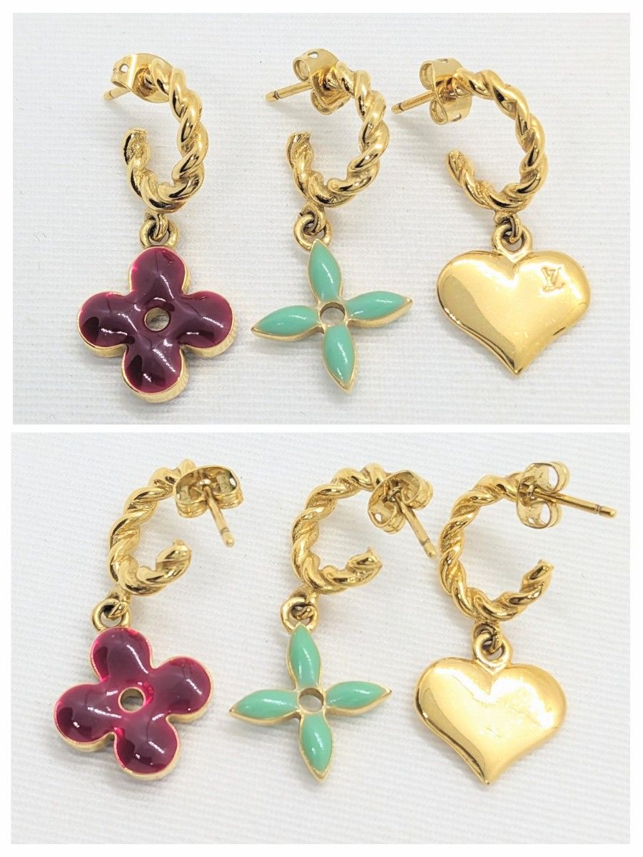 希少 美品 ルイヴィトン ブックルドレイユ スイート ピアス 保存袋 箱