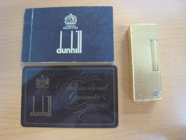 ダンヒル Dunhill ローラーガスライター 金色 着火未確認 現状品 - 雑貨