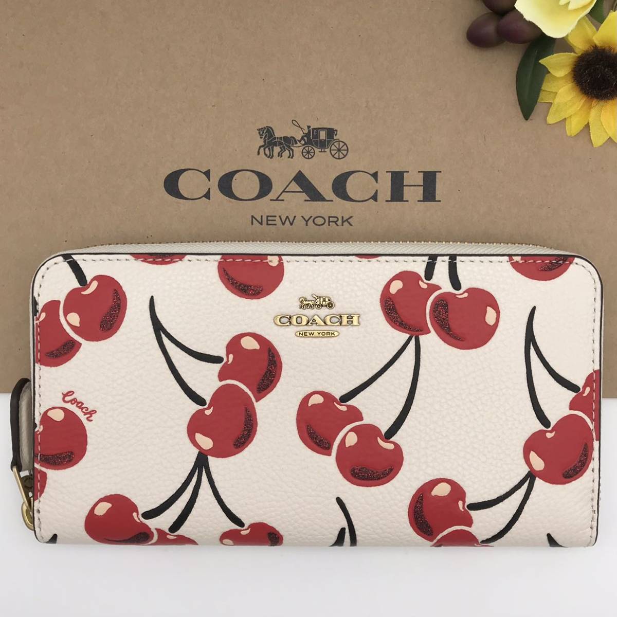 COACH 長財布 大人気 アコーディオン ジップ ウォレット ウィズ