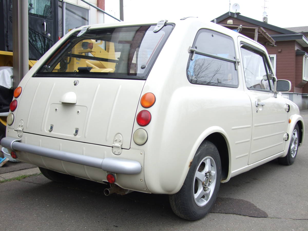 [ Nissan Pao ]* PK10 circle eyes * beige color * timing bell exchanged * engine 1 departure starting * Bubble period. Figaro *B-1. same class raw *