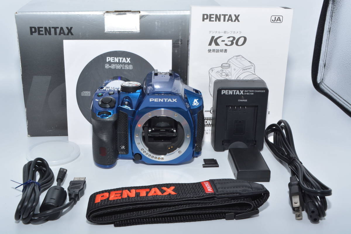 【1376ショットの特上品】PENTAX デジタル一眼レフカメラ K-30 ボディ クリスタルブルー　＃5564