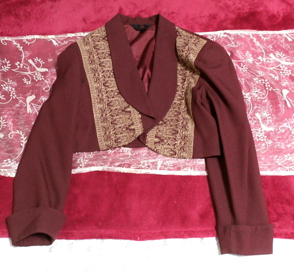 ワインレッド赤紫フォーマルスーツワンピースとジャケット羽織 Wine red purple formal suit onepiece jacket coat_画像3