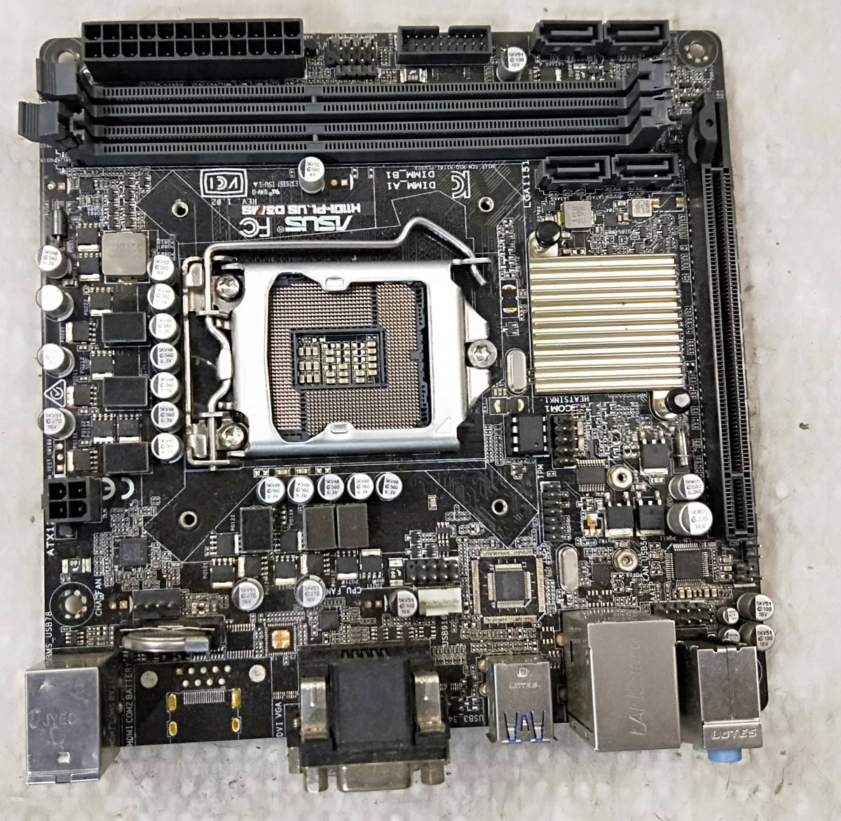 税込】 【中古パーツ】BIOS確認のみ、ASUS H110I-PLUS D3/MS