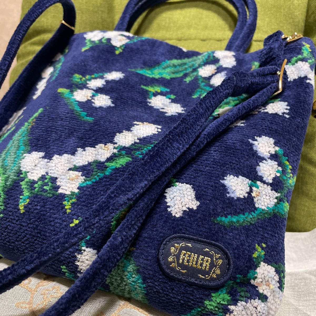 新品 フェイラー フロランスミュゲ すずらん柄の2ウェイ