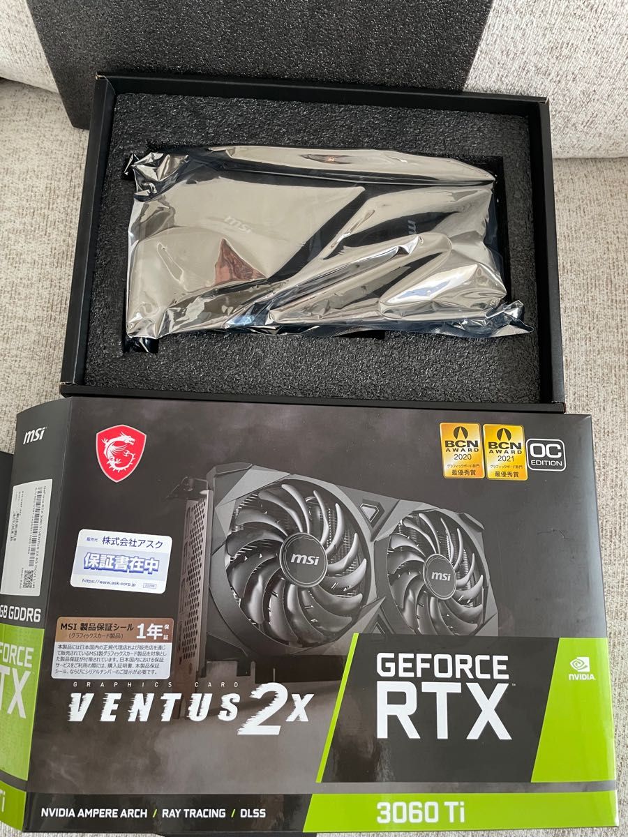 MSI GeForce RTX 3060 Ti VENTUS 2X 8GD6Xグラフィックボード