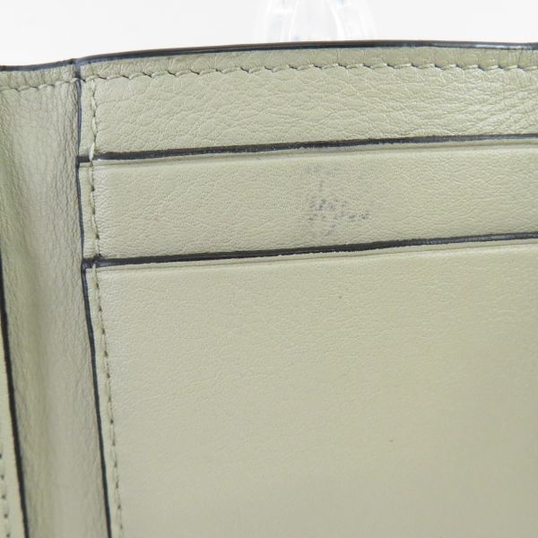 美品 LOEWE ロエベ 三つ折り財布 ブルー系 トライフォールド AO856W1