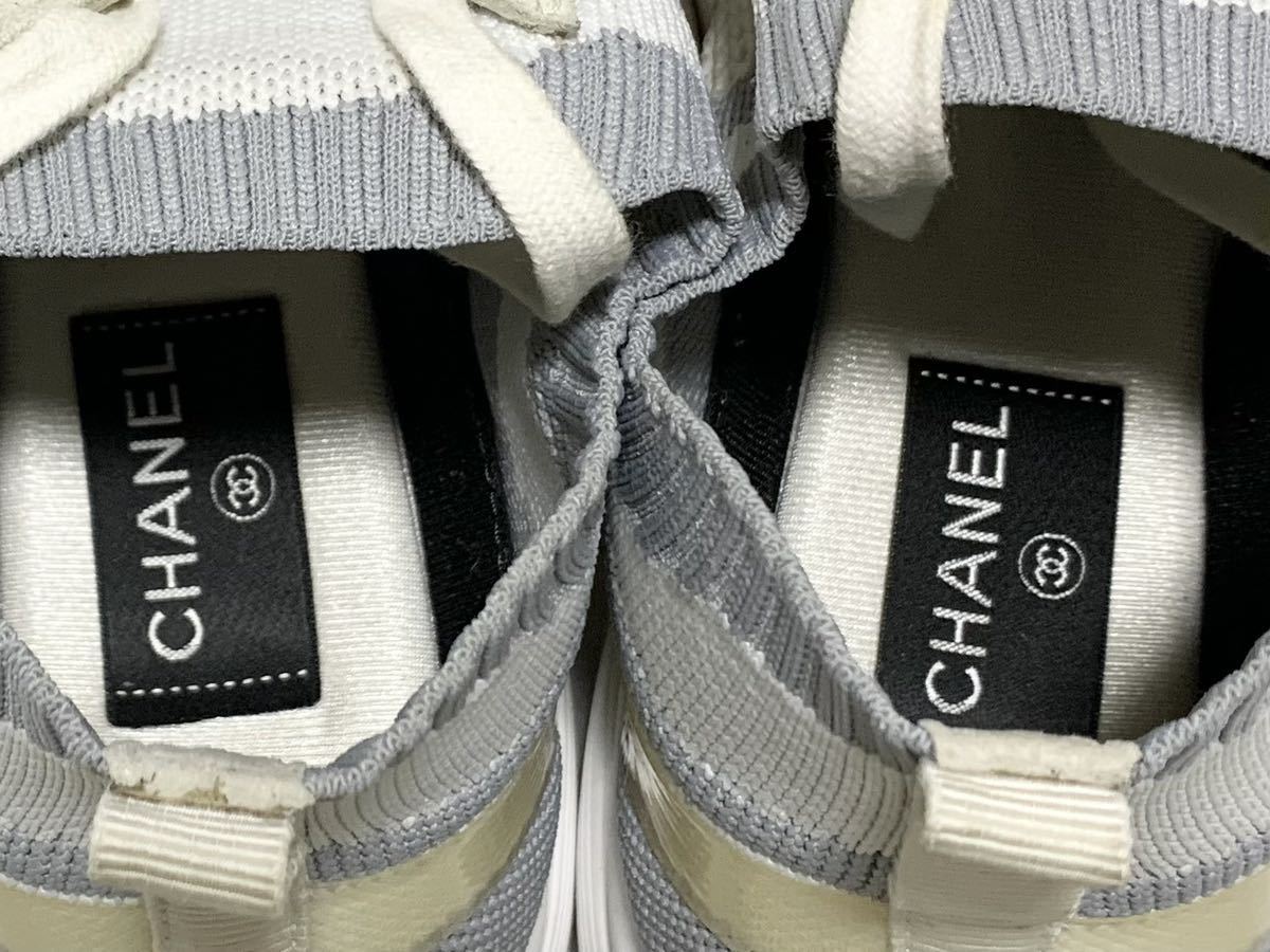 希少 美品 シャネル CHANEL ココマーク G36259 ソックス ニット
