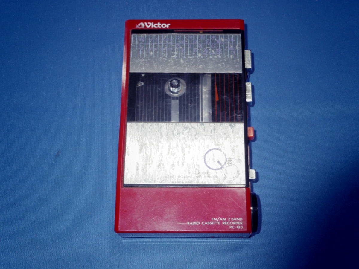 ビクターVICTOR　RC-Q3　ラジオ　通電のみ　カセットレコーダー　ジャンク