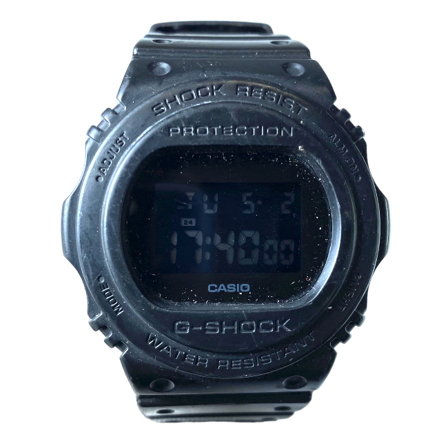 【稼働品】 CASIO カシオ G-SHOCK 時計 DW-5750 デジタル クォーツ 腕時計 海外モデル 20気圧 防水 ロゴ 樹脂 ブラック 黒_画像1