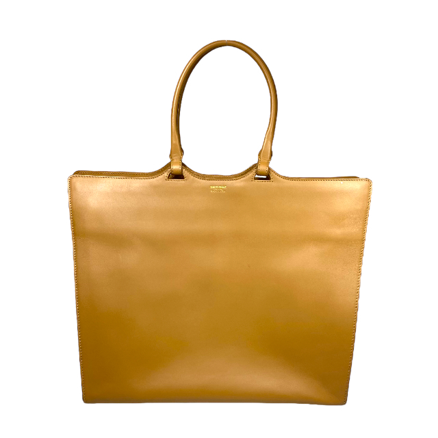 GIORGIO ARMANI ジョルジオアルマーニ ハンドバッグ トートバッグ バッグ 鞄 肩掛け 手持ち鞄 レザー ロゴ ベージュ系