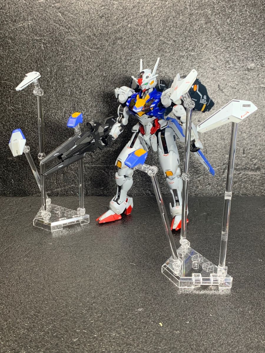 ガンプラ HG 水星の魔女 ガンダムエアリアル フライトユニット ウェポンディスプレイベース 塗装完成品 セット