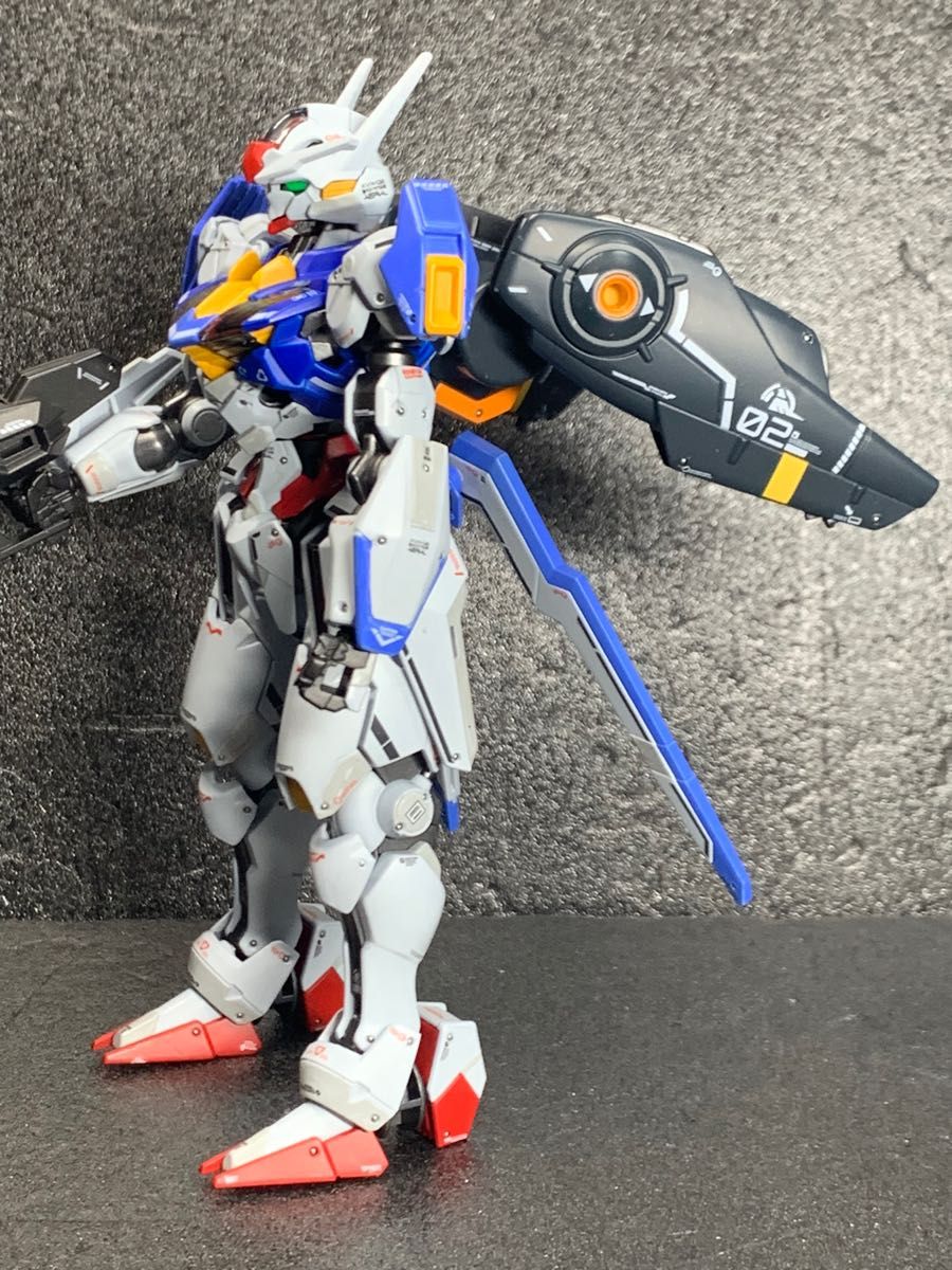 ガンプラ HG 水星の魔女 ガンダムエアリアル フライトユニット ウェポンディスプレイベース 塗装完成品 セット