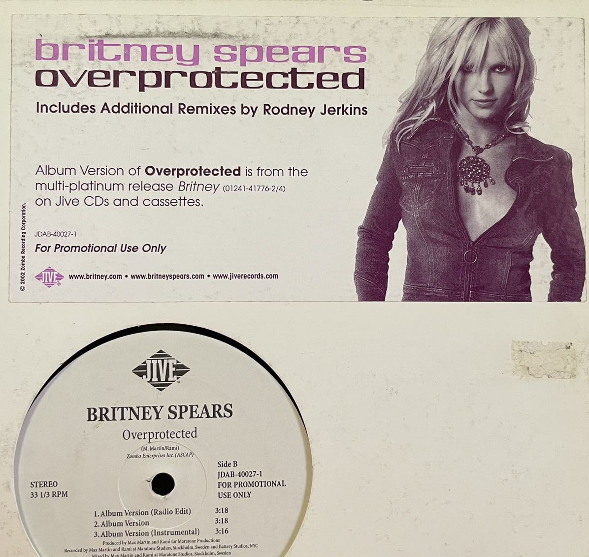 プロモ盤 BRITNEY SPEARS / Overprotected 12inch盤その他にもプロモーション盤 レア盤 人気レコード 多数出品。_画像1