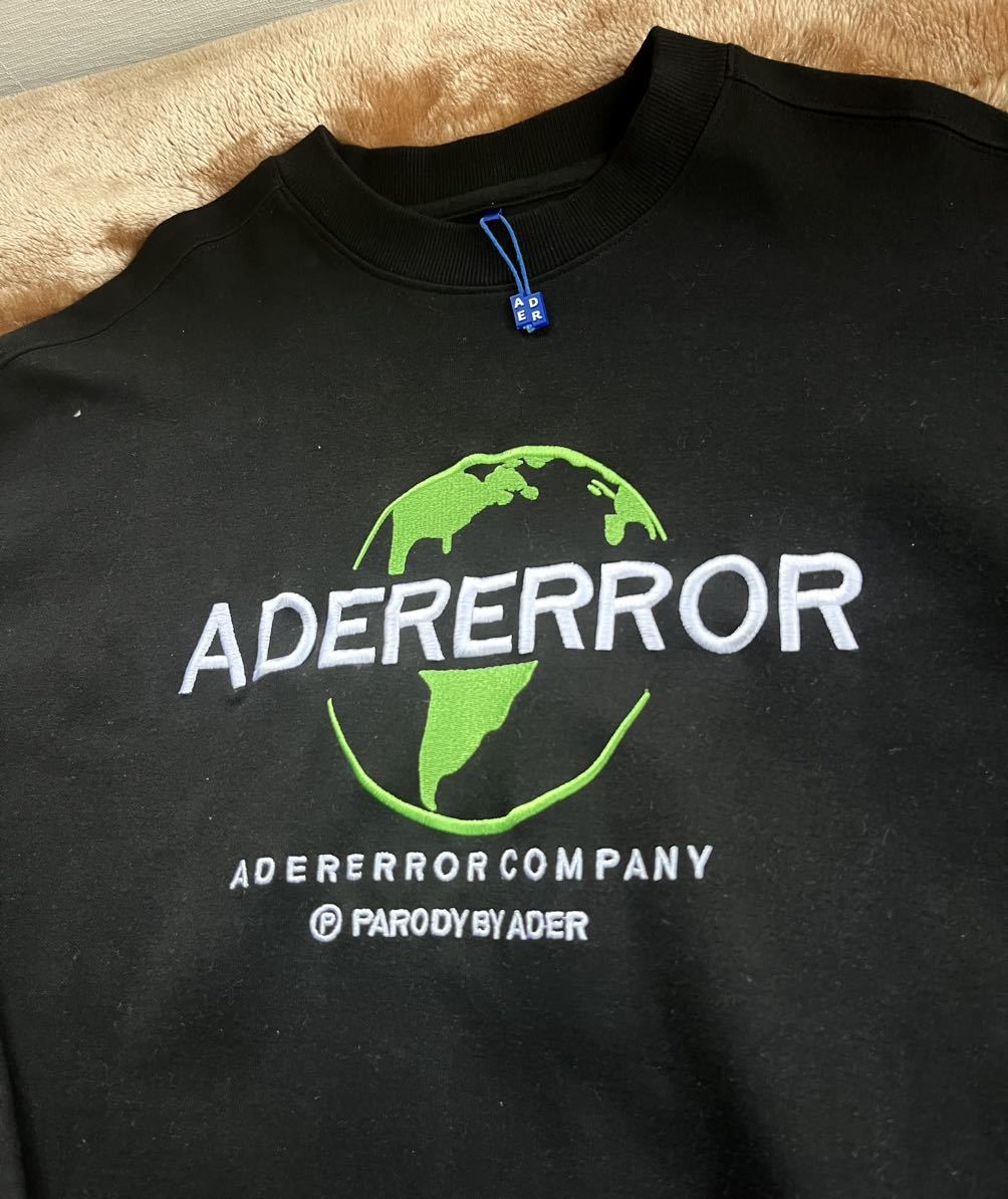 (正規美品)ader error アーダーエラー スウェット A2 ブラック