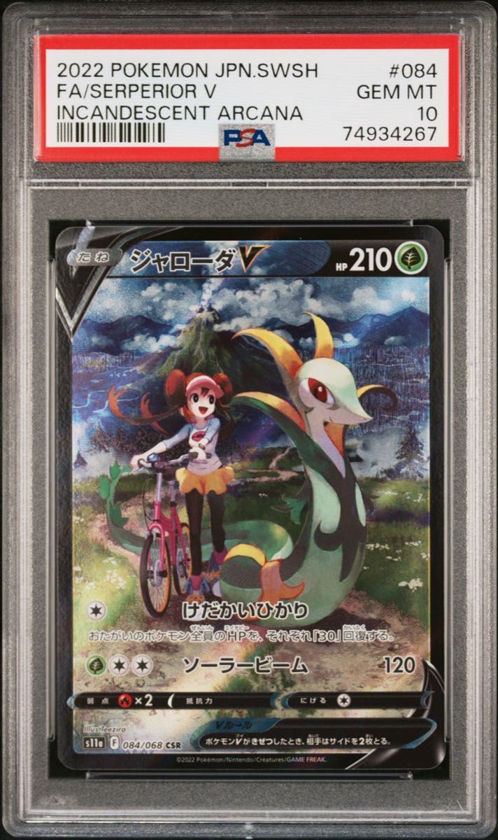 ポケモンカード ポケカ ジャローダv csr psa10 白熱のアルカナ