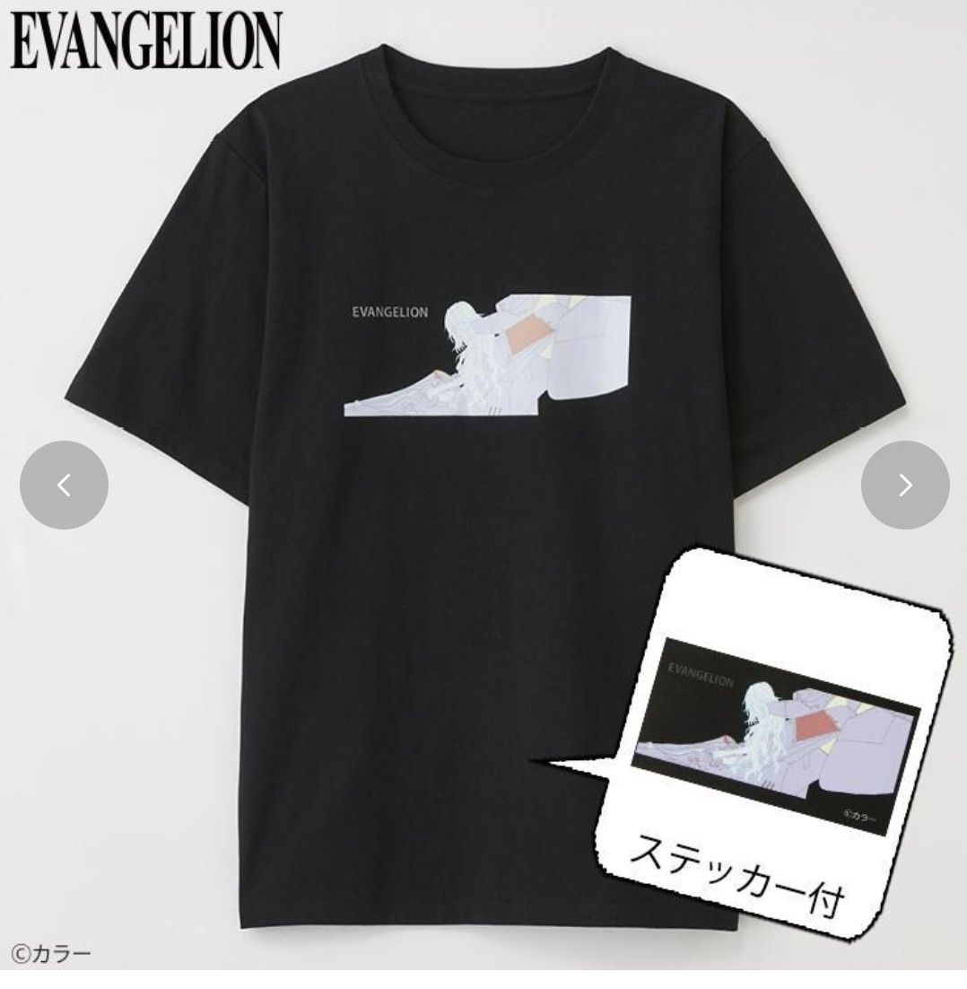 【ステッカー付Tシャツ】アベイル×エヴァンゲリオン コラボ メンズ(シン・エヴァンゲリオン劇場版)綾波レイ