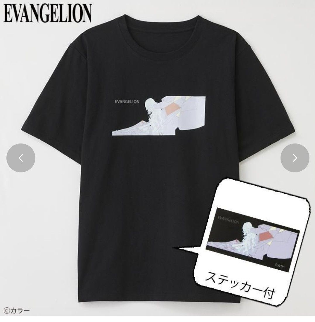 【ステッカー付Ｔシャツ】アベイル×エヴァンゲリオン　コラボ　メンズ（シン・エヴァンゲリオン劇場版）綾波レイ