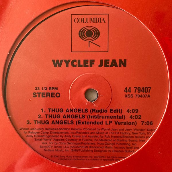 【未開封シールド / US / 12inch】 Wyclef Jean Thug Angels_画像2