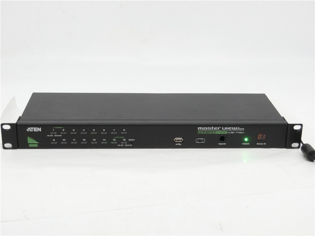 ATEN 16ポート PS/2 - USB両対応 KVMP スイッチ CS1716 通電のみ ATEN 16ポート PS/2 - USB両対応 KVMP スイッチ CS1716 通電のみ
