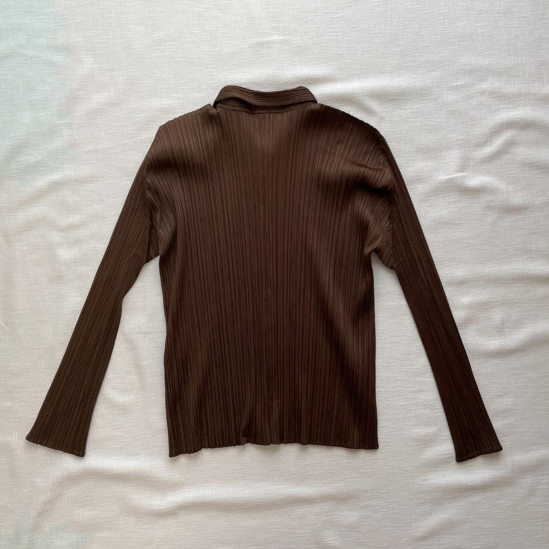美品!!>□PLEATS PLEASE プリーツプリーズ 長袖ブラウス お洒落