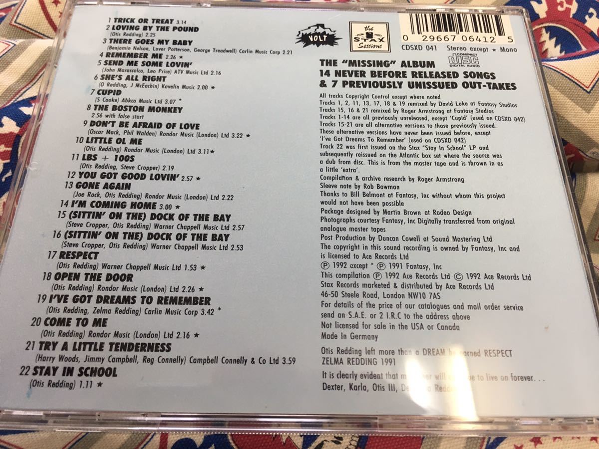 Otis Redding★中古CD国内（US)盤「オーティス・レディング～ザ・未発表!」_画像2