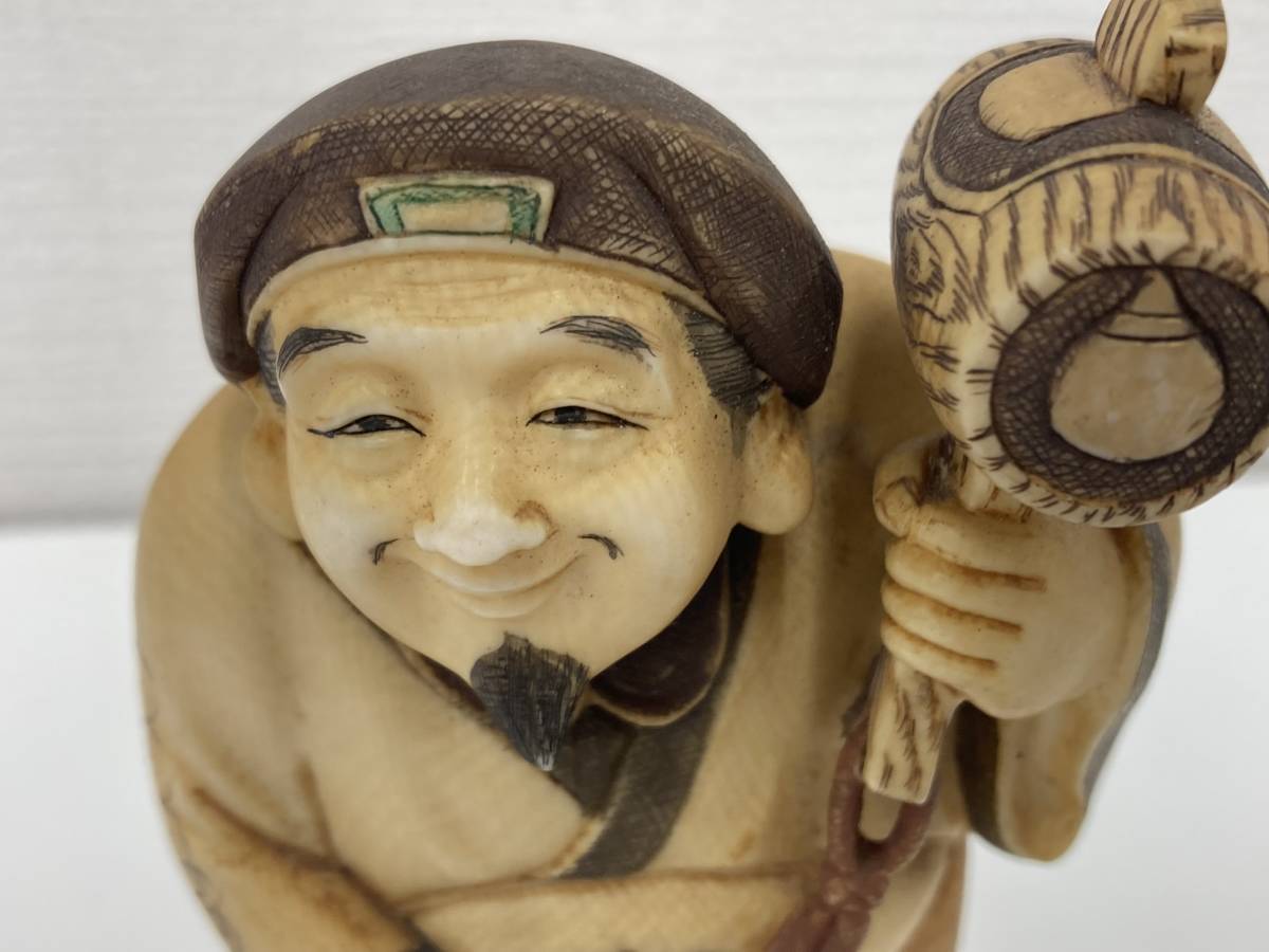◇中国美術 古象 大黑天 マンモス 彫刻 細密細工 時代物 古美術 骨董