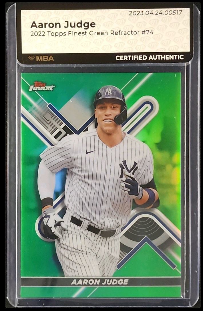 99枚限定 アーロン・ジャッジ 2022 FINEST GREEN REFRACTOR AARON JUDGE 54/99