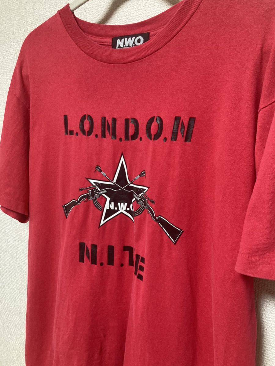 希少 90's 初期タイプ ロンドンナイト N.W.O Tシャツ サイズL ロンナイ