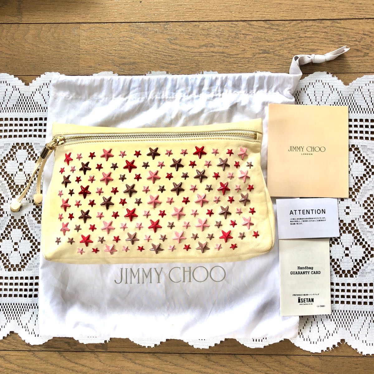 JIMMY CHOO クラッチバック ゼナ レザー｜PayPayフリマ