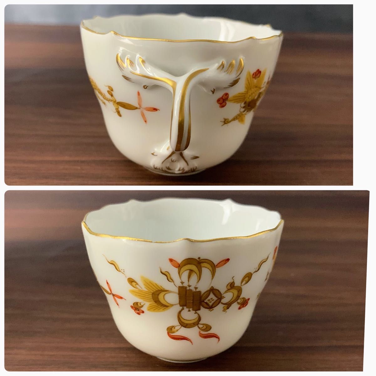 一級品 マイセン Meissen リッチ ドラゴン イエロー モカカップ