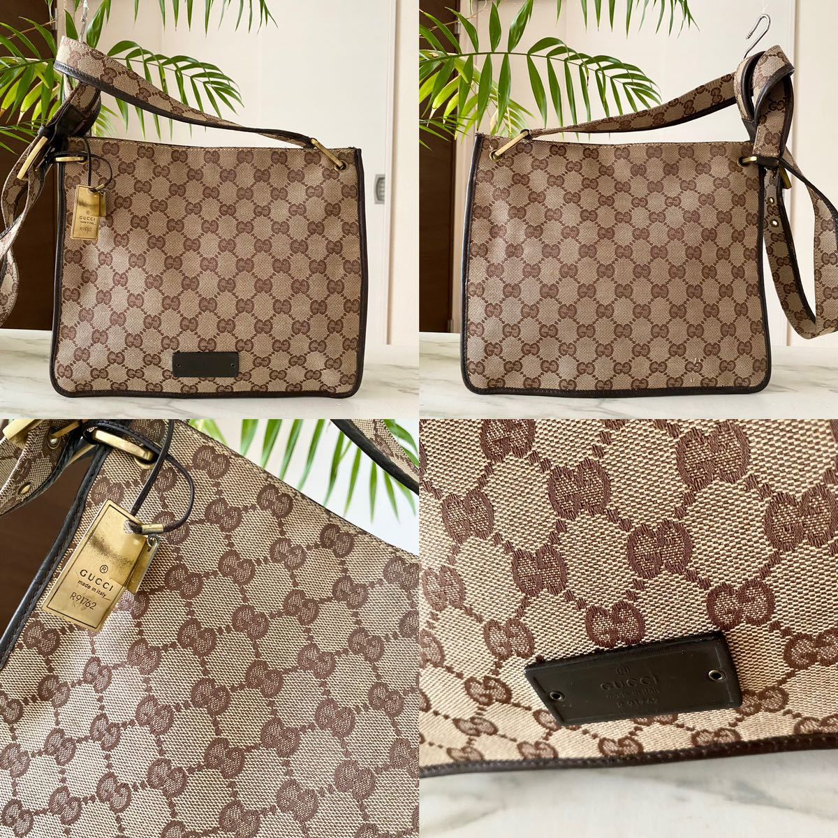 極美品 GUCCI グッチ GG レザーショルダーバッグ レディース メンズ 本