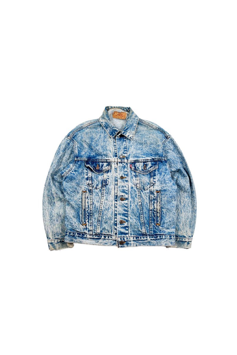 80‘s Made in USA Levi‘s denim jacket リーバイス デニムジャケット ジージャン ケミカルウォッシュ ヴィンテージ_画像1