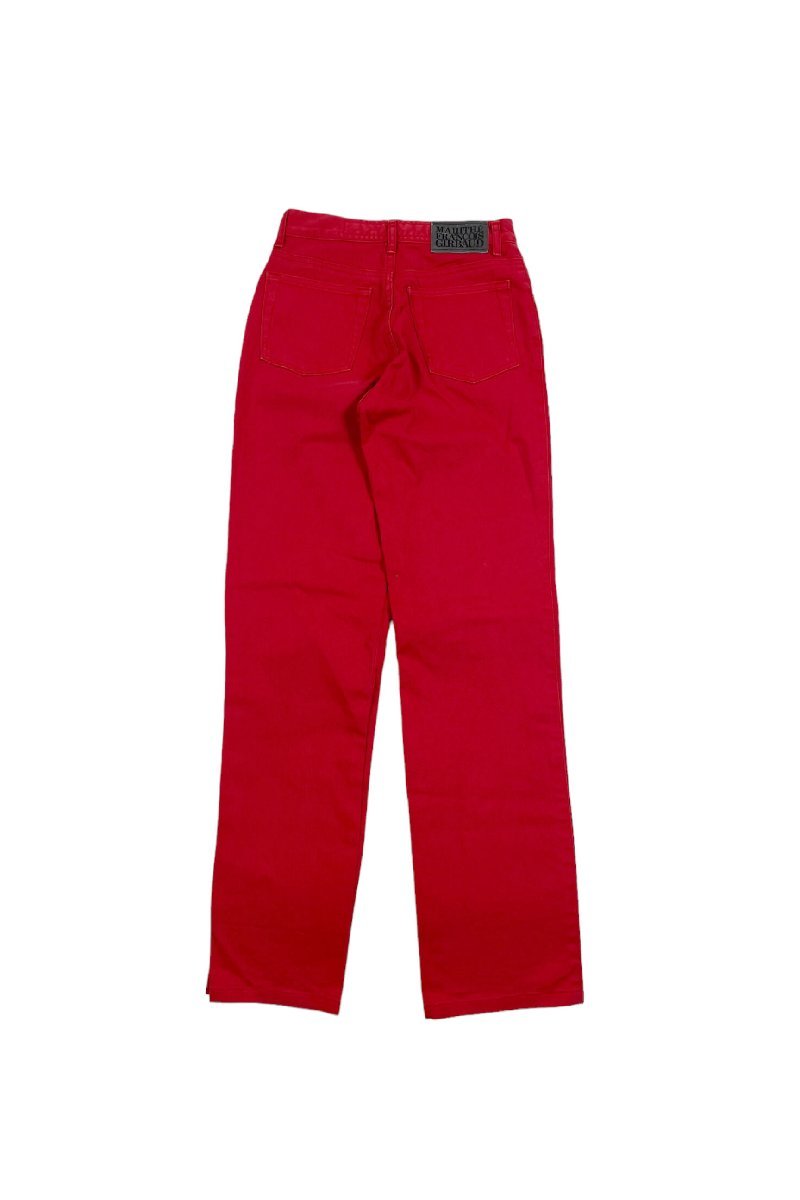 MARITHE FRANCOIS GIRBAUD red denim pants Mali te franc sowa Jill bo- color Denim pants red lady's Vintage 