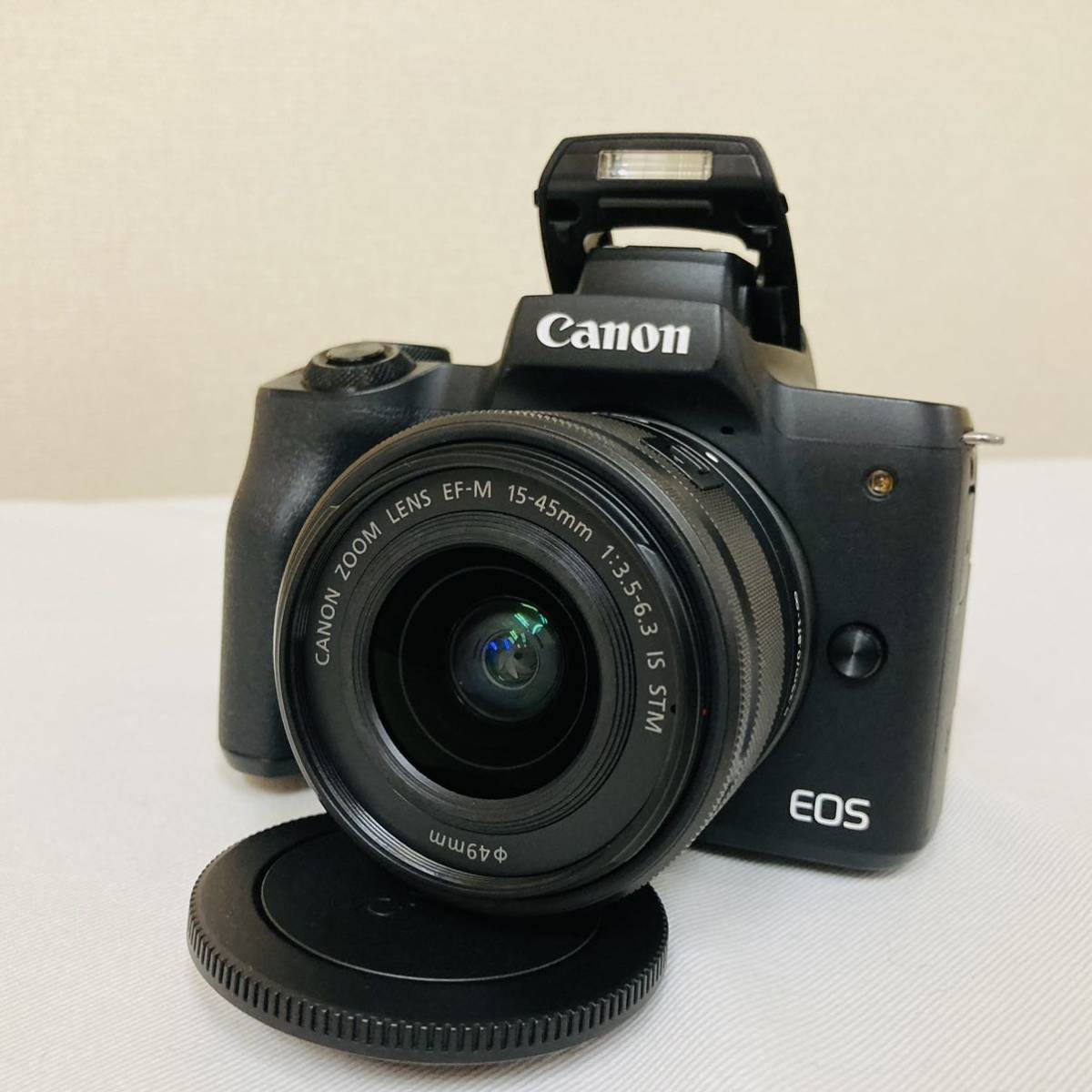 美品】Canon EOS Kiss Mレンズキット ミラーレス一眼 EF-M 15-45mm