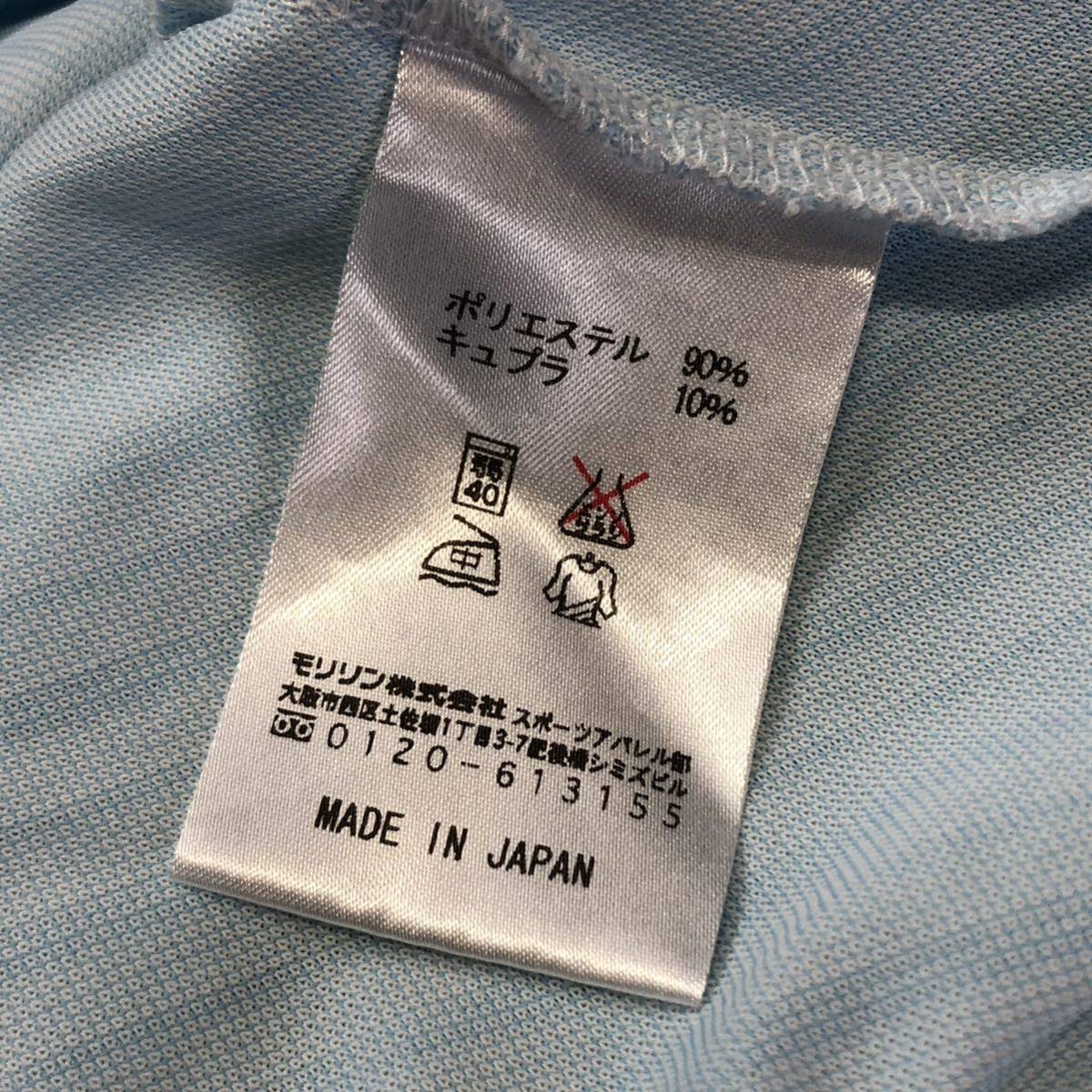 XXIO XXIO половина Zip рубашка с коротким рукавом окантовка полоса Golf одежда голубой размер M