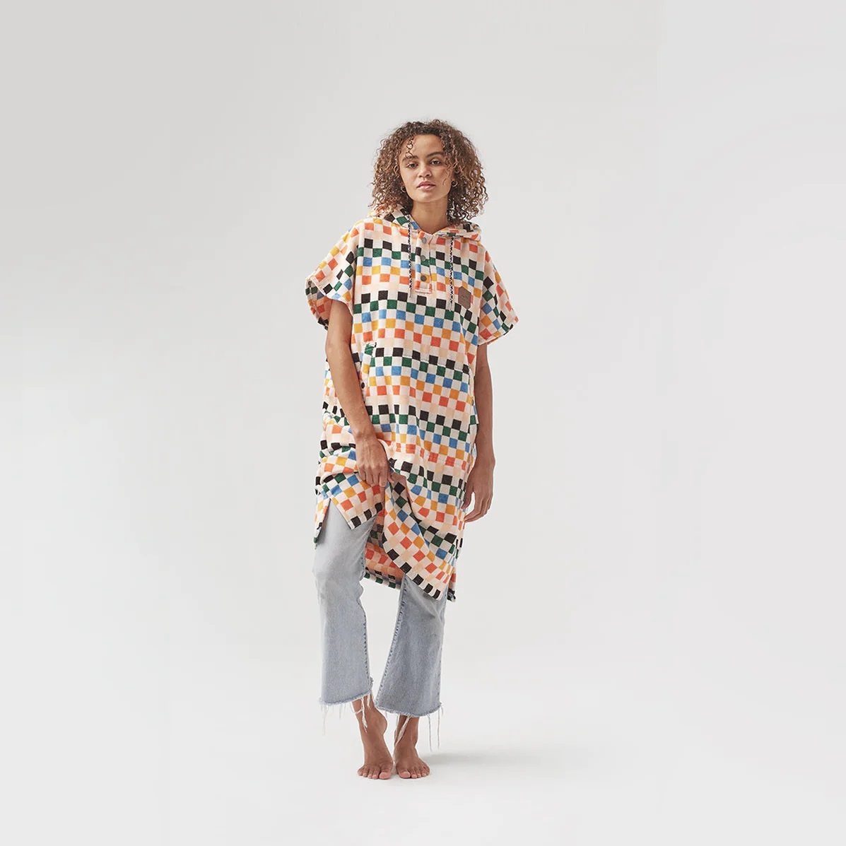 ☆Sale/新品/正規品/特価 SLOW TIDE TOWEL PONCHO | Model : Sundown Changing Poncho | Size:L/XL W80×H114cm | スロータイド ポンチョ_画像1