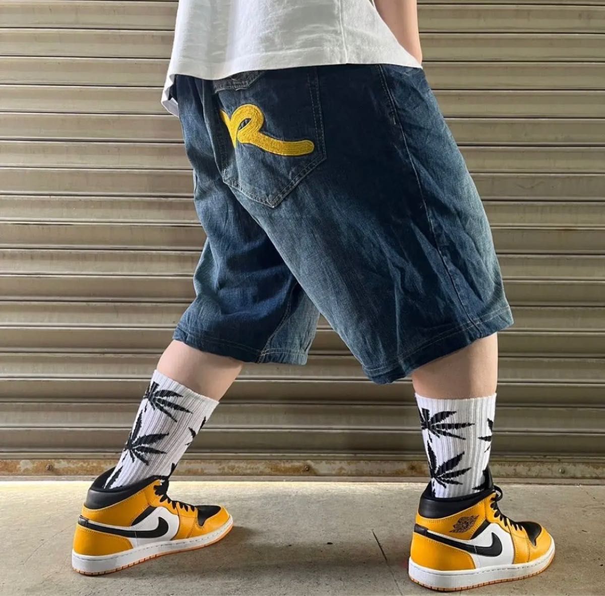 90s ROCAWEAR ロカウェア デニムハーフパンツ ストリート Yahoo!フリマ