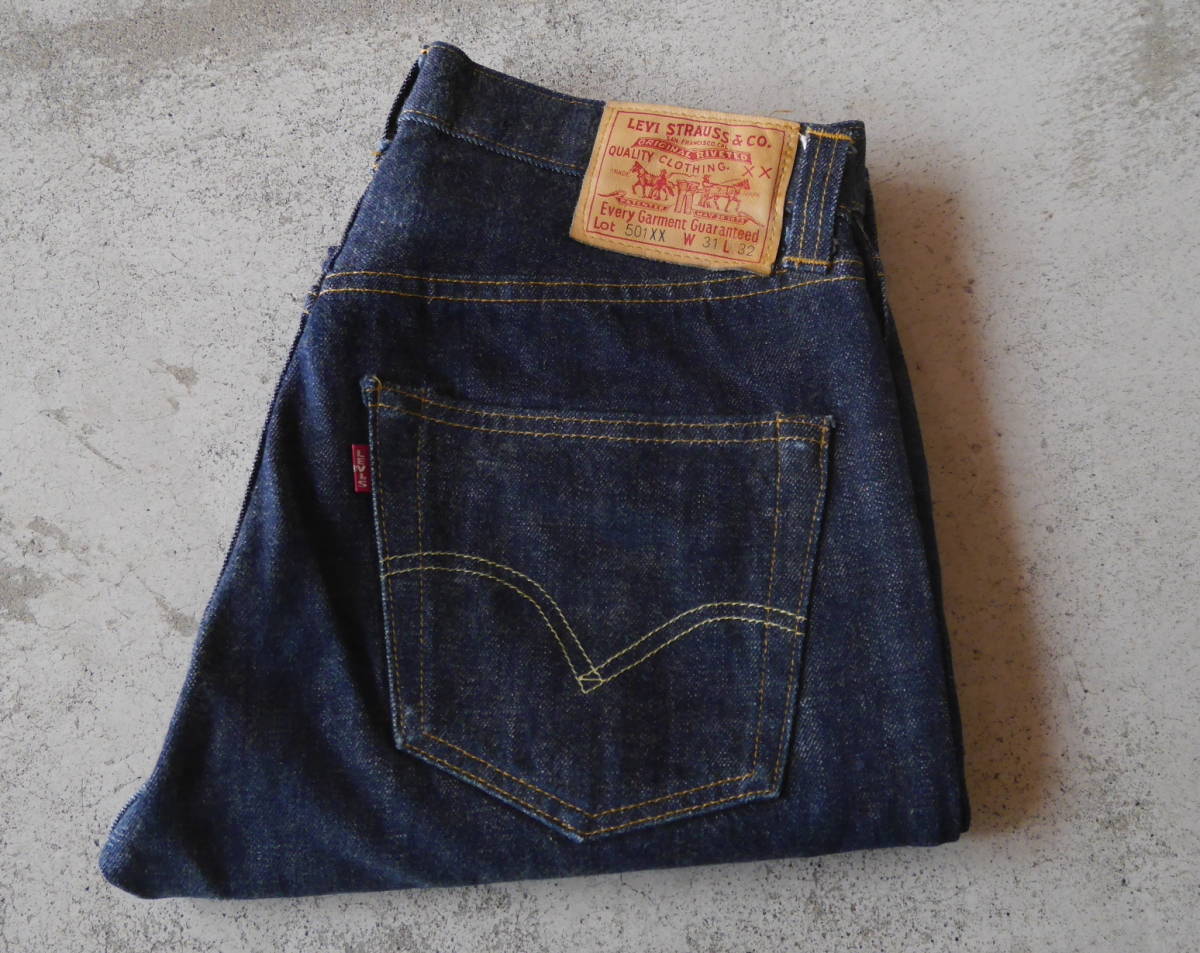 LEVI'S 501xx 1947年モデルW31MADEIN USAアメリカ製ビンテージ古着 赤ミミ赤耳501xx復刻版リーバイスBig-E66前期ビッグEデッドストック55年