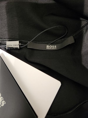  large . sho flat Ambassador . brand!! Hugo Boss cut and sewn black [8755-6]