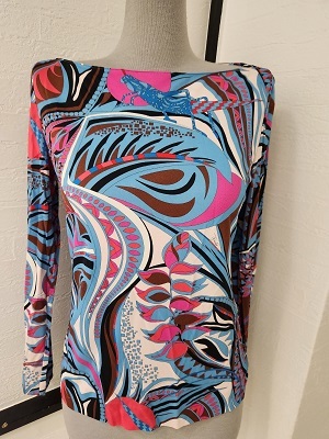  Emilio Pucci beautiful color scheme. tops unused size 40[8762-19-3]