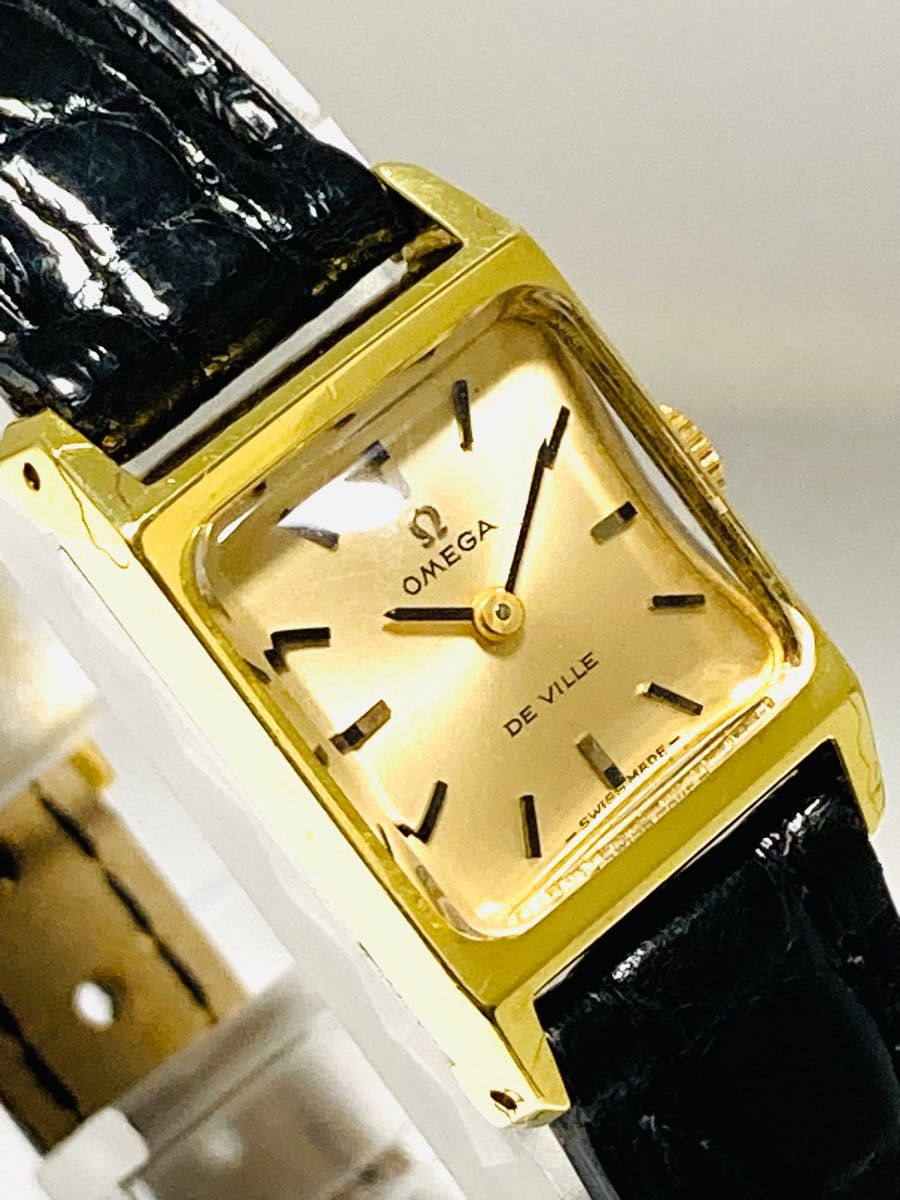 OMEGA オメガ デビル 手巻き ベルト純正 ゴールド レディース腕時計