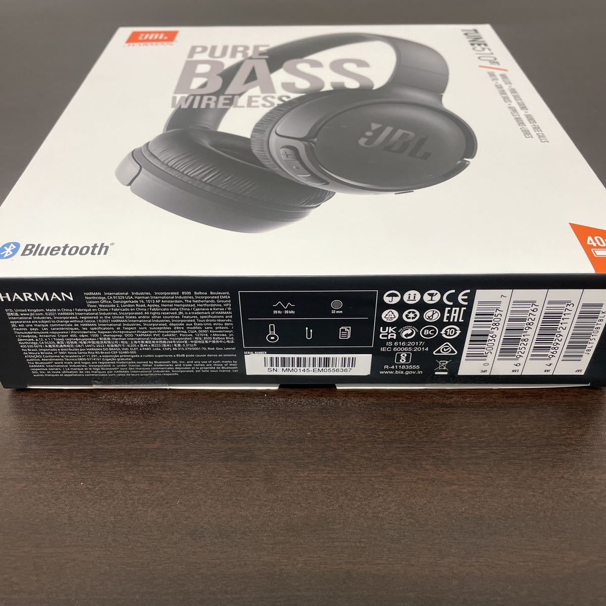 UTt3 【未使用】JBL ベッドホン PURE BASS WIRELESS TUNE510BT_画像2